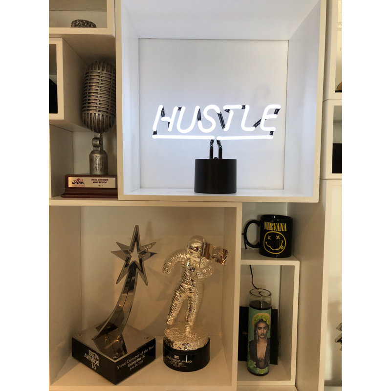 Wrought Studio Hustle Tabletop Neon Sign Wayfair